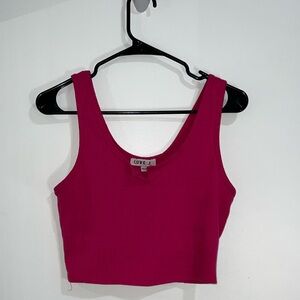 Pink Sleeveless Crop Top